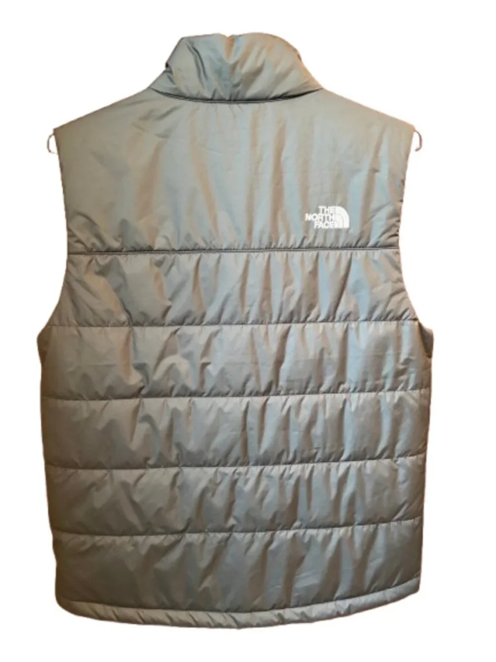 The North Face Puffer Vest Men's M Black Full Zip Embroidered Logo Insulated